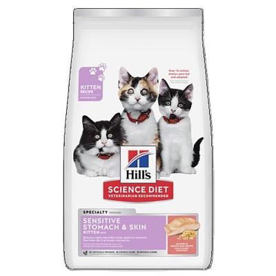 Hill's Science Diet Kitten Sensitive Stomach & Skin Salmon & Brown Rice Recipe 3.5 lb.