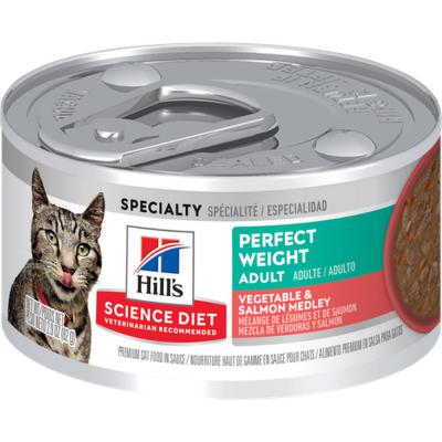 Hill's Science Diet Perfect Weight Salmon & Vegetable Canned Cat Food 2.9 oz.