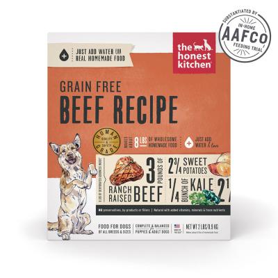 Honest Kitchen Beef Recipe Grain Free Dehydrated Dog Food 2 lb.