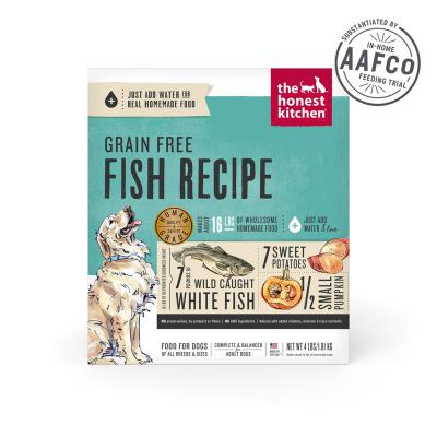 Honest Kitchen Fish Recipe Grain Free Dehydrated Dog Food 4 lb.