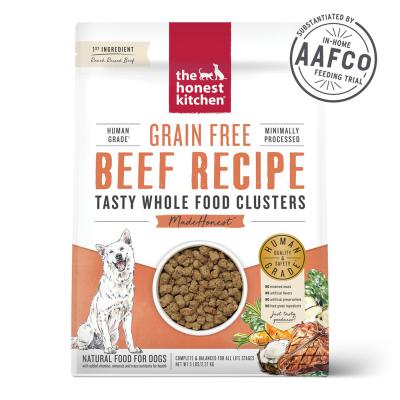 Honest Kitchen Grain Free Beef Recipe Clusters Dog Food 1 lb.