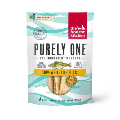 Honest Kitchen Wishes Dehydrated White Fish Filets Dog Treats 3 oz.