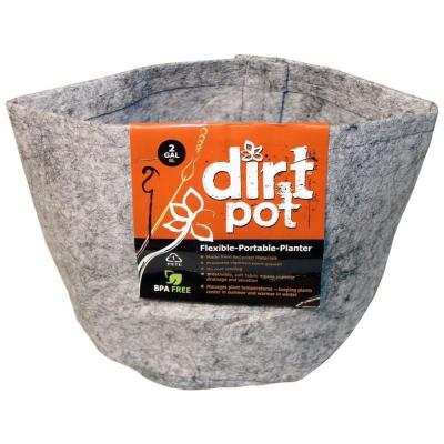 Hydrofarm Dirt Pot Flexible Planter Gray 2 gal