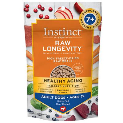 Instinct Dog Raw Longevity Freeze-Dried Meals Beef Adult 7+ 5 oz.