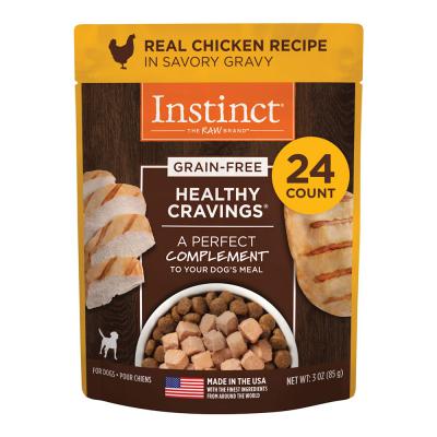 Instinct Healthy Cravings Grain Free Real Chicken Recipe Natural Wet Dog Food Topper 3 oz.