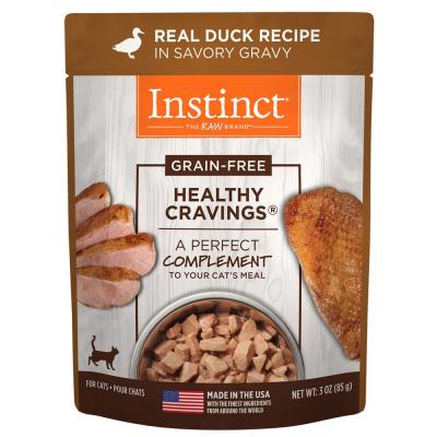 Instinct Healthy Cravings Grain Free Real Duck Recipe Natural Wet Cat Food Topper 3 oz.