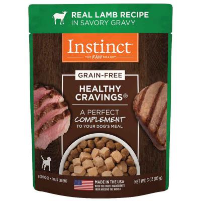 Instinct Healthy Cravings Grain Free Real Lamb Recipe Natural Wet Dog Food Topper 3 oz.