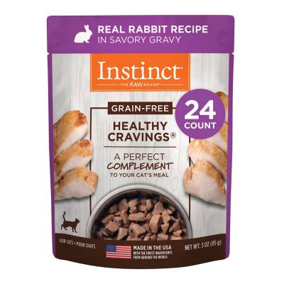 Instinct Healthy Cravings Grain Free Real Rabbit Recipe Natural Wet Cat Food Topper 3 oz.