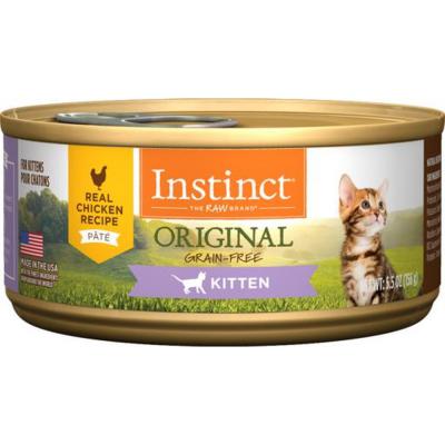 Instinct Original Kitten Grain Free Real Chicken Recipe Natural Wet Canned Cat Food 5.5 oz.