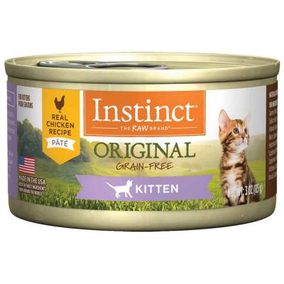 Instinct Original Kitten Grain Free Real Chicken Recipe Natural Wet Canned Cat Food 3 oz.