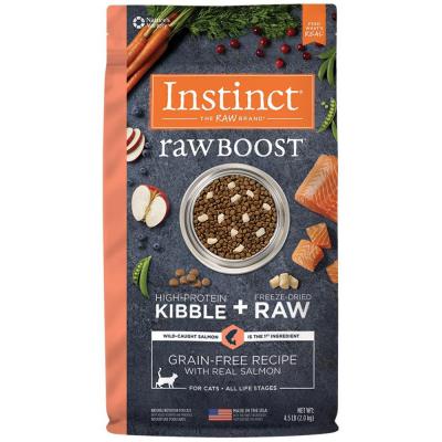 Instinct Raw Boost Grain Free Recipe with Real Salmon Natural Dry Cat Food 4.5 lb.