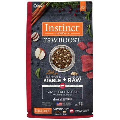 Instinct Raw Boost Grain Free Recipe with Real Beef Natural Dry Dog Food 10 lb.