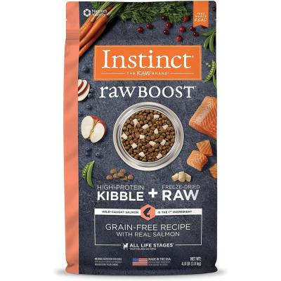 Instinct Raw Boost Grain Free Recipe with Real Salmon Natural Dry Dog Food 4 lb.