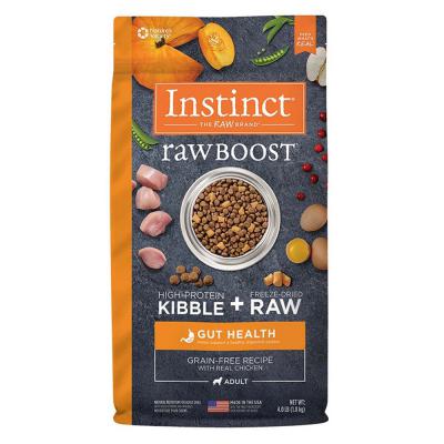 Instinct Raw Boost Gut Health Grain Free Recipe with Real Chicken Natural Dry Dog Food 4 lb.