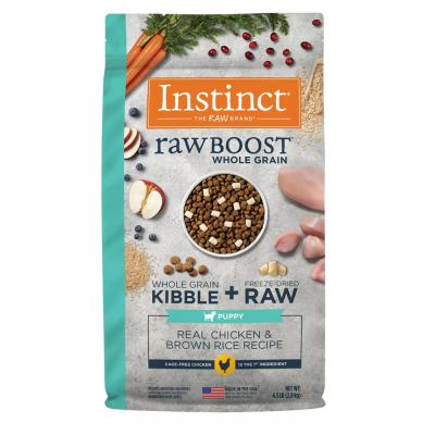 Instinct Raw Boost Puppy Whole Grain Real Chicken & Brown Rice Recipe Natural Dry Dog Food 4.5 lb.