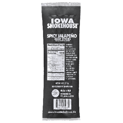 Iowa Smokehouse Spicy Jalapeno Meat Sticks 4 oz.