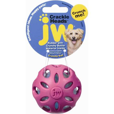 JW Pet Crackle Heads Crackle Ball Dog Toy Assorted SM