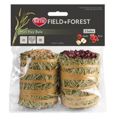 Kaytee Mini Hay Bales Apple and Rose 2 Pack 7 oz.