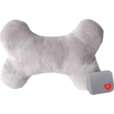 Mother's Heartbeat Puppy Bone Pillow Gray LG