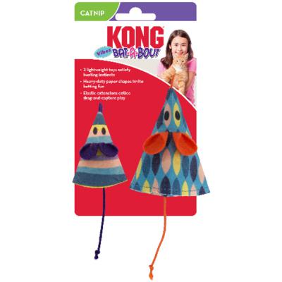 KONG Bat-A-Bout Vibez Mouse Cat Toy 2 Pack