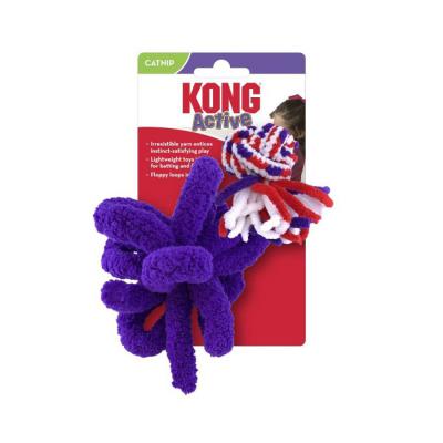 KONG Cat Active Rope Cat Toy Red & Purple