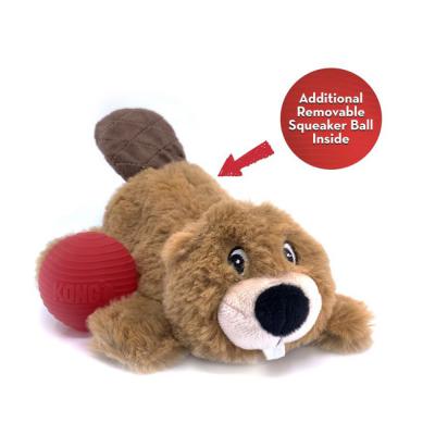 KONG Cozie Pocketz Dog Toy Beaver Medium