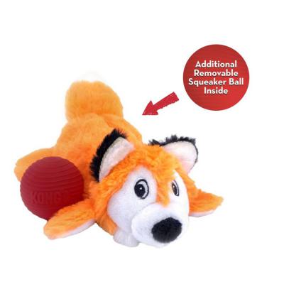 KONG Cozie Pocketz Dog Toy Fox Medium