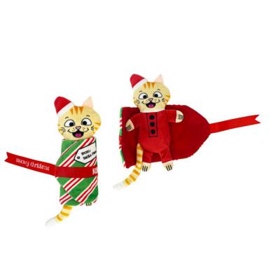 KONG Holiday Pull-A-Partz Cat Toy Present Mouse