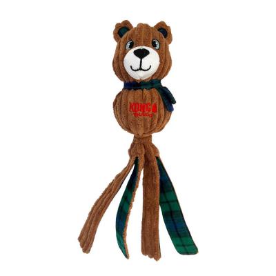 KONG Holiday Wubba Corduroy Bear Dog Toy LG