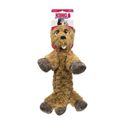 KONG Low Stuff Flopzie Beaver Dog Toy Medium