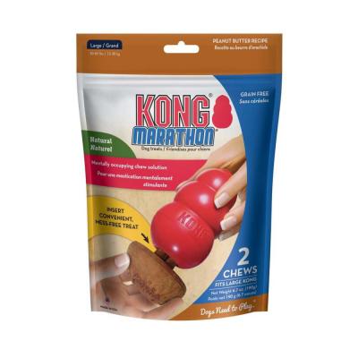 KONG Marathon Dog Treats Peanut Butter 2 pk LG