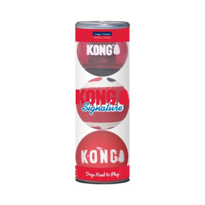 KONG Signature Ball Dog Toy Assorted Large 3 Pack