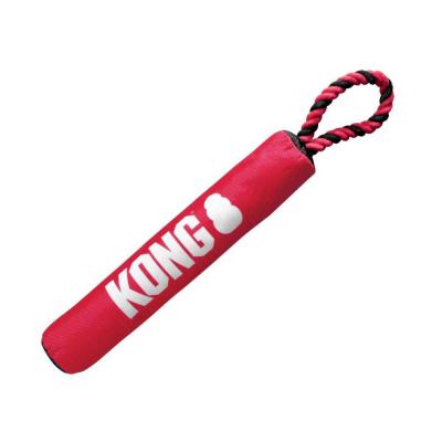 KONG Signature Stick with Rope Dog Toy Red Medium