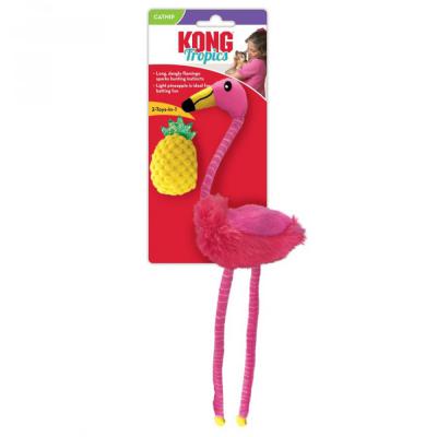 KONG Tropics Flamingo & Pinapple Cat Toy 2 Pack