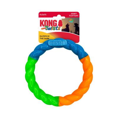 KONG Twistz High Viz Ring Dog Toy Assorted SM