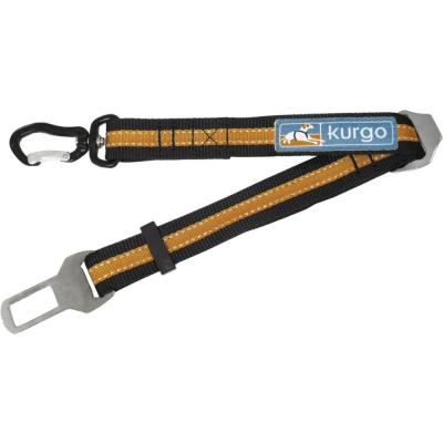 Kurgo Direct To Seat Belt Swivel Tether Black/Orange 15-22 in.