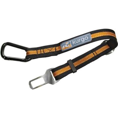 Kurgo Direct To Seat Belt Tether Black/Orange 15-22 in.