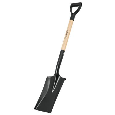 Landscapers Select 34449 Garden Spade Shovel Steel Blade Wood Handle D Shaped Handle 28 in. L Handle