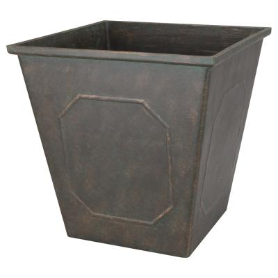 Landscapers Select PT S046 Planter 14 in. Dia 14 in. H 14 in. W 14 in. D Square Resin Metallic