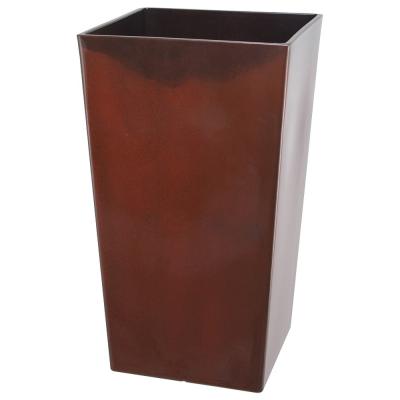 Landscapers Select PT S066 Planter 21 in. H 12 in. W 12 in. D Square Resin Red