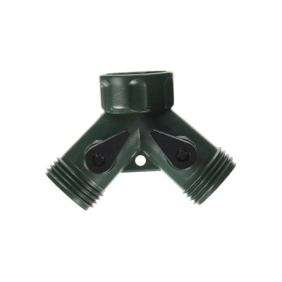 Landscapers Select Hose Connector With Shut Off 2-Way Plastic