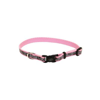 Lazer Brite Reflective Adjustable Dog Collar Pink 3/8 in. X 8 12 in.