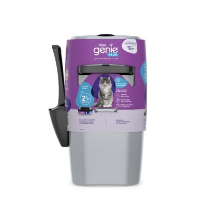 Litter Genie Plus Cat Litter Pail Disposal System Silver