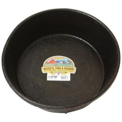 Little Giant Rubber Feed Pan Black 8 qt.