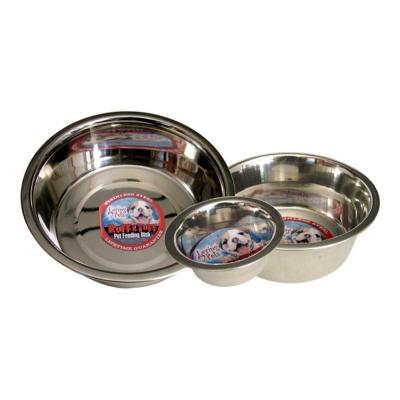 Loving Pets Traditional Stainless Steel Dog Bowl Silver 3 qt.