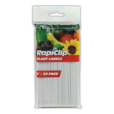 Luster Leaf Rapiclip Plastic Plant Labels 6 in. 50 Pack White