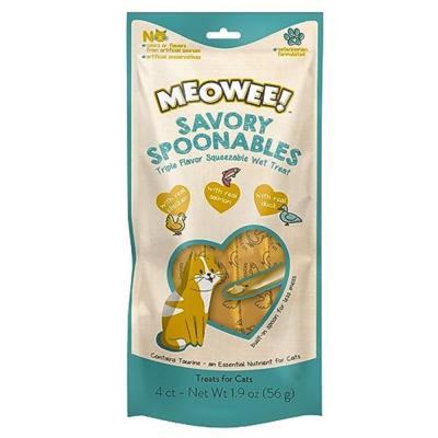 Meowee! Savory Spoonables Cat Treats Salmon Chicken & Duck 1.9 oz.