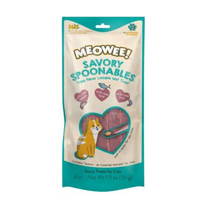 Meowee! Savory Spoonables Cat Treats Salmon Tuna & Krill 1.9 oz.