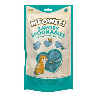 Meowee! Savory Spoonables Cat Treats Tuna Chicken & Duck 3.9 oz.