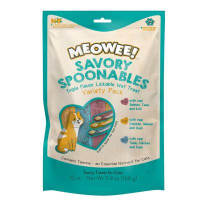 Meowee! Savory Spoonables Cat Treats Variety Pack 5.9 oz.